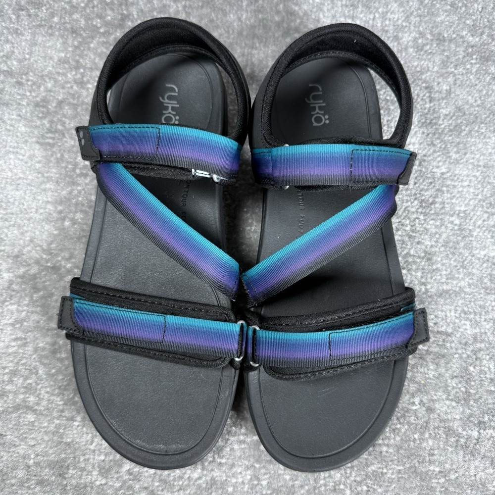 Ryka Sandals Women's 10M Savannah III Black Adjustable Sport Hiking Trekking - Picture 3 of 8